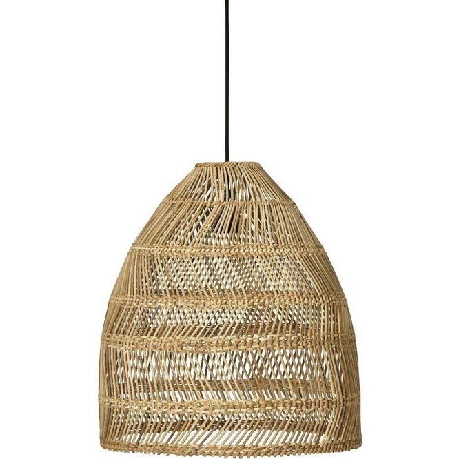 Duża zewnętrzna lampa rattanowa Maja naturalna PR Home